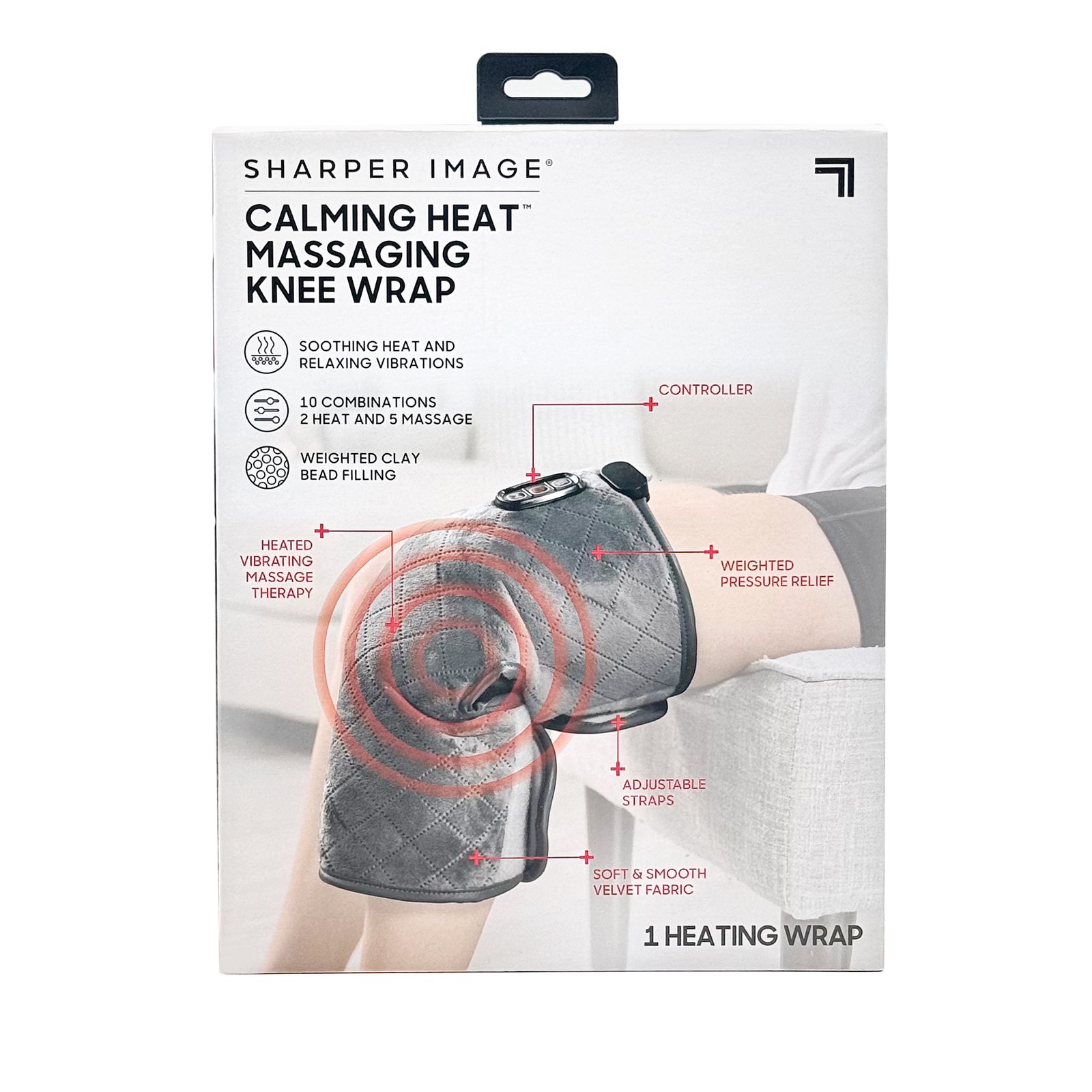 Massaging knee wrap