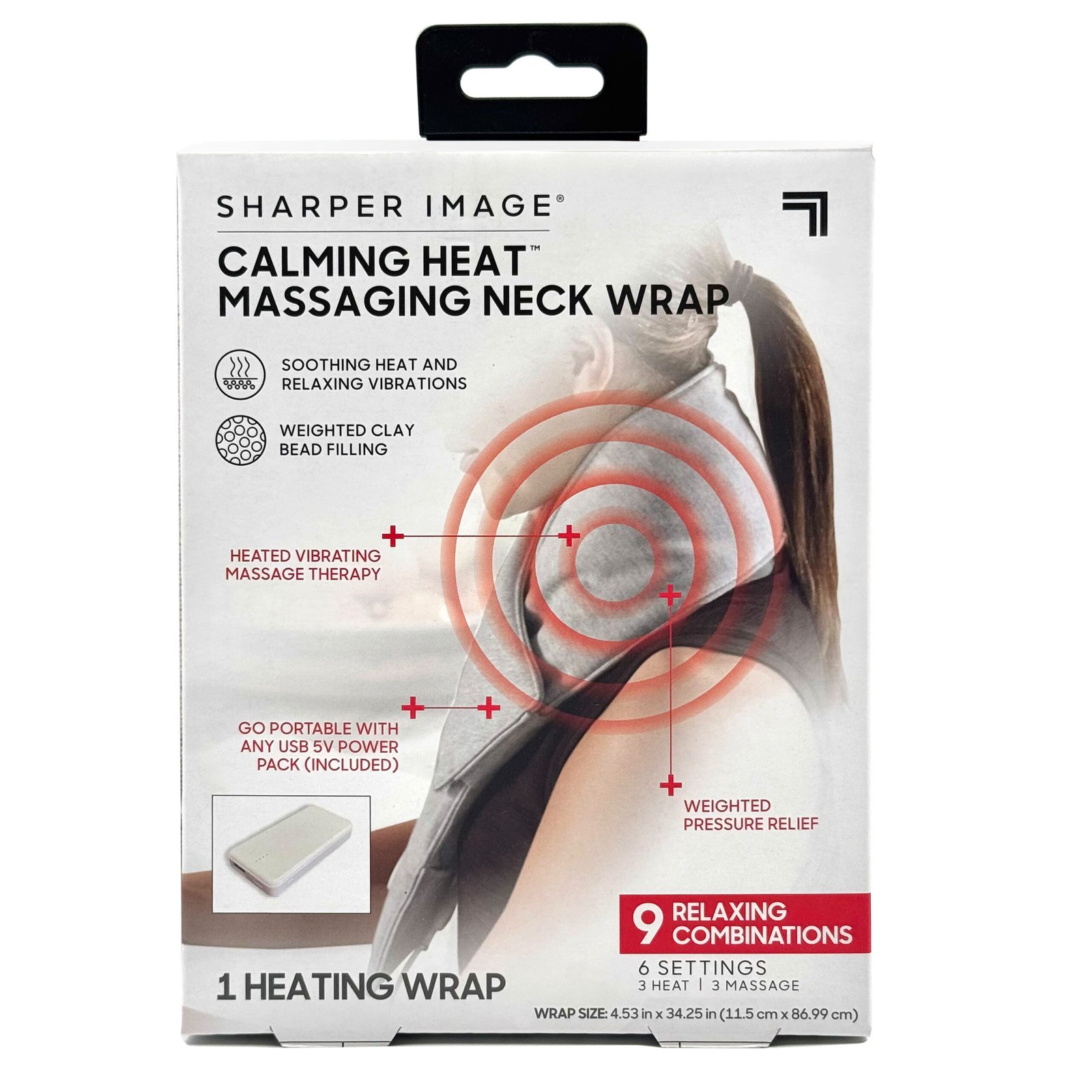 Massaging neck wrap